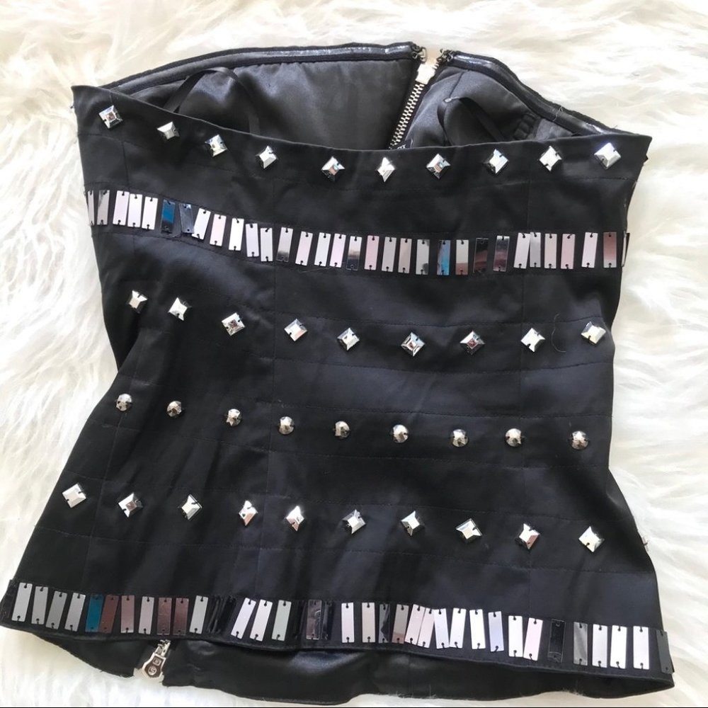 🌈Black BEBE Halter Top